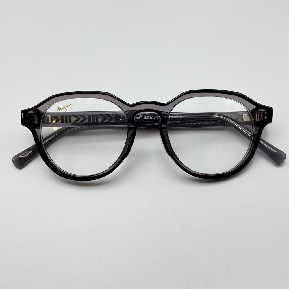 Maui Jim Eyeglasses Frames MJO2215-27C Transparent Gray Geometric 49-22-145